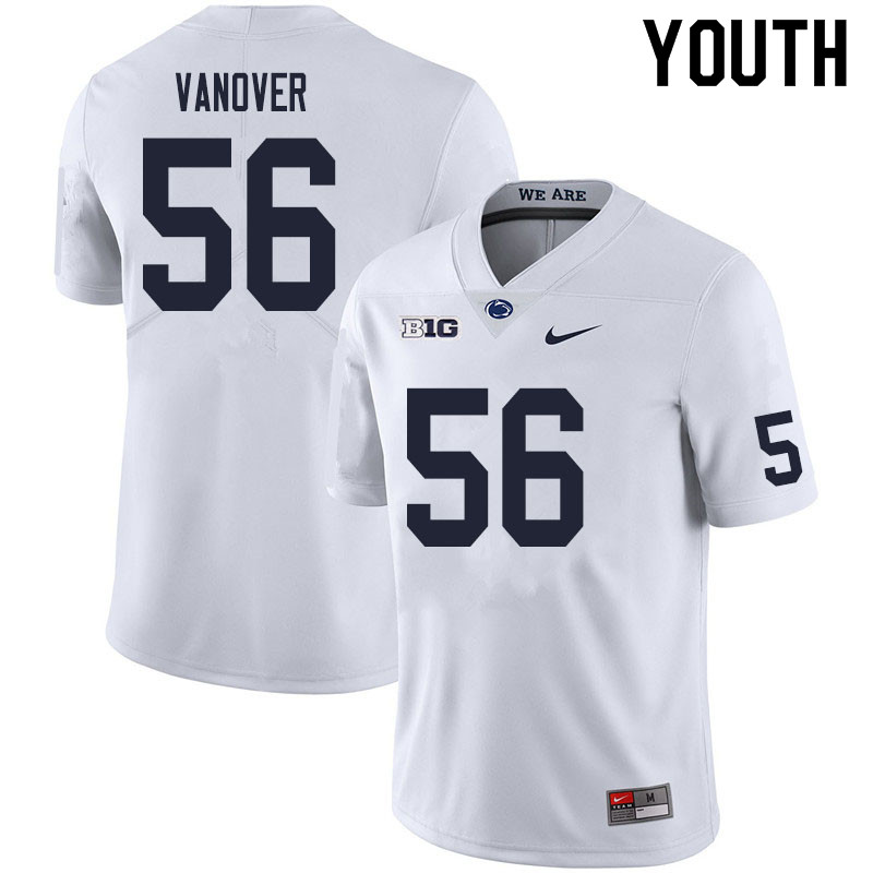 NCAA Nike Youth Penn State Nittany Lions Amin Vanover #56 College Football Authentic White Stitched Jersey VFO4098NL